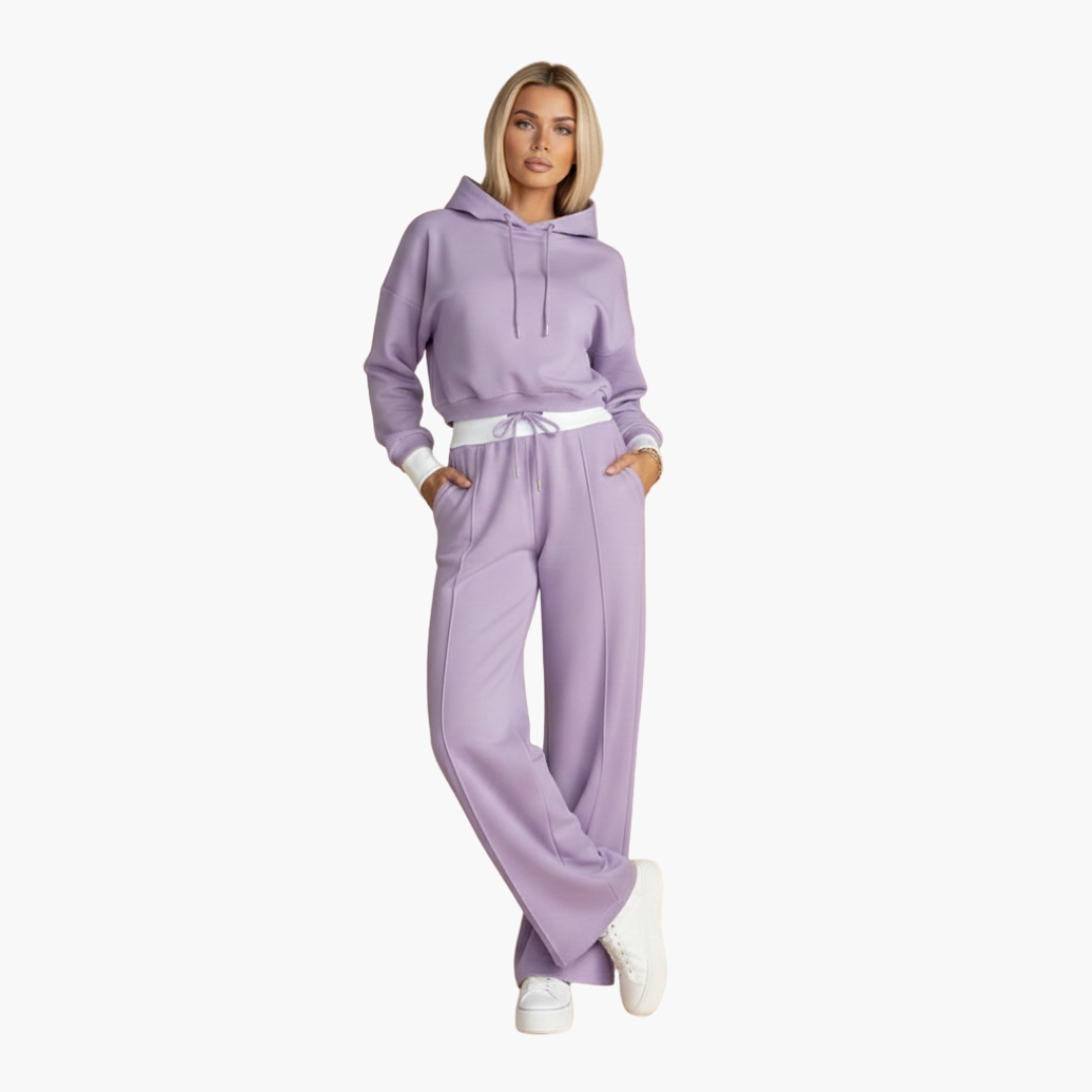 Ladies' 2-Piece Hooded Jogger Suit Set