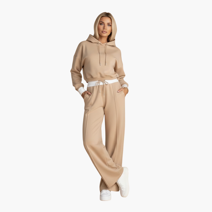 Ladies' 2-Piece Hooded Jogger Suit Set