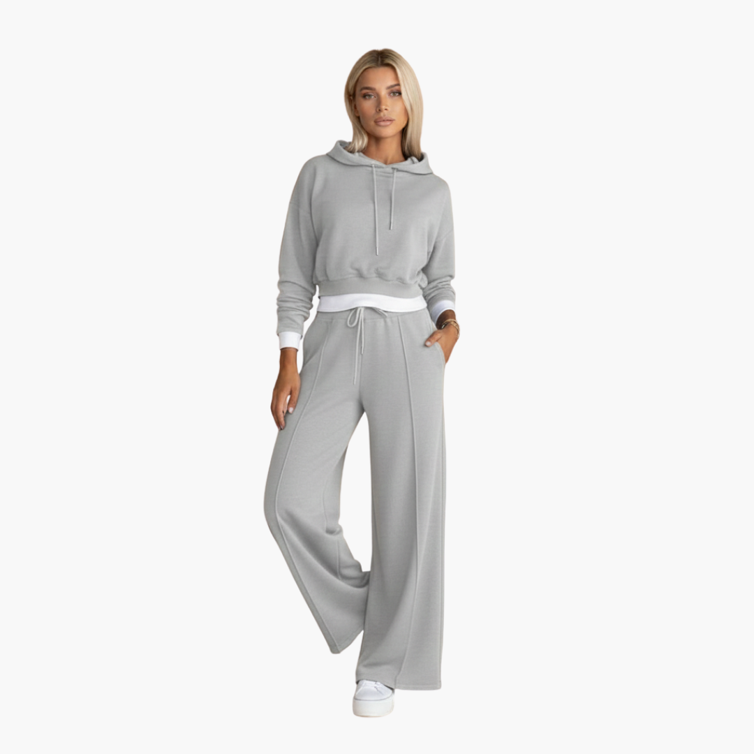 Ladies' 2-Piece Hooded Jogger Suit Set