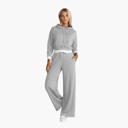 Ladies' 2-Piece Hooded Jogger Suit Set