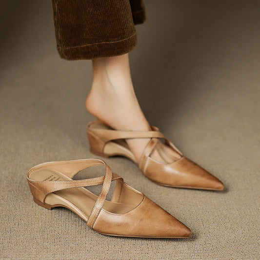 Elegant Pointed-Toe Slip-On Flats - Nocini