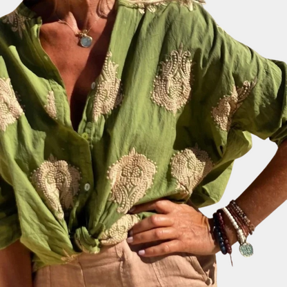 Brown Women's Blouse Top