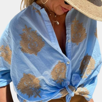 Brown Women's Blouse Top