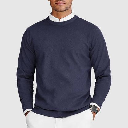 Classic Fit Ribbed Long Sleeve Knit Sweater