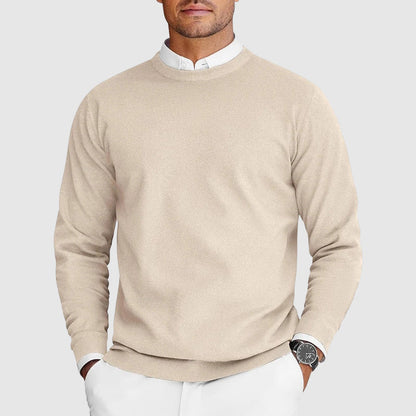 Classic Fit Ribbed Long Sleeve Knit Sweater