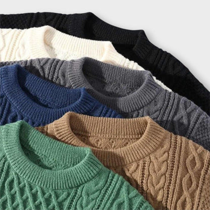 Cozy Mens Crew Neck Winter Sweater