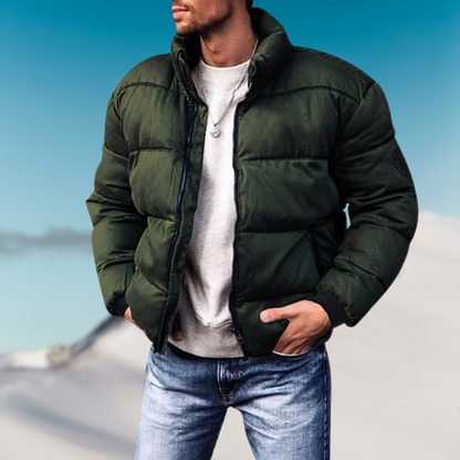 Warm Padded Mens Down Filled Parka Jacket