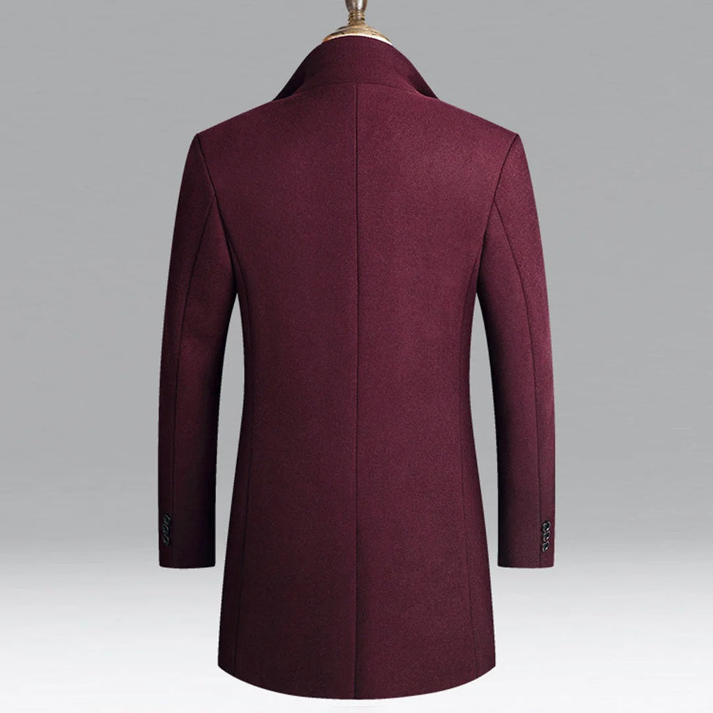 Men's Luxury Wool Traditional Overcoat Formal Wear