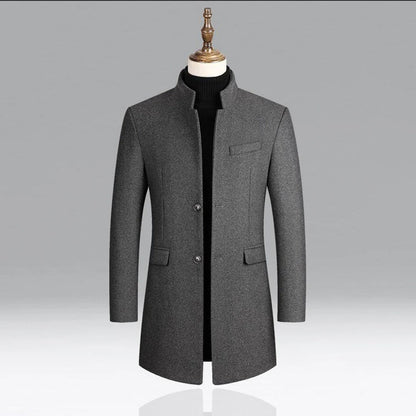 Men's Luxury Wool Traditional Overcoat Formal Wear
