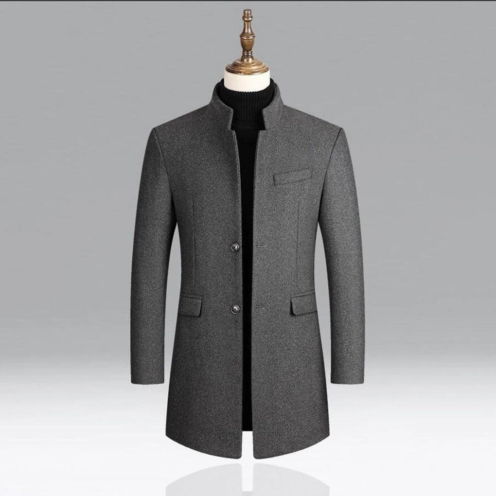 Men's Luxurious Wool Traditional Overcoat