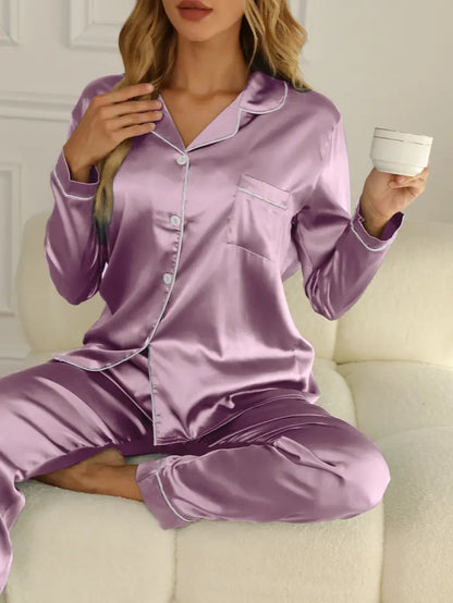 Luxurious Soft Women's Satin Pajama Set