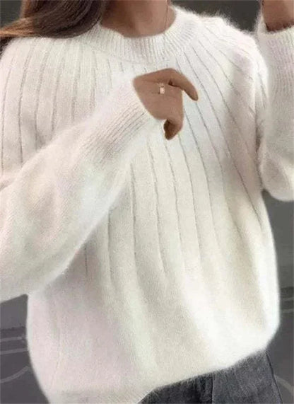 Soft Purple Women's Cable Knit Sweater