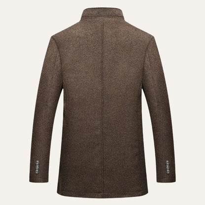 Warm Mens Luxury Wool Pea Coat