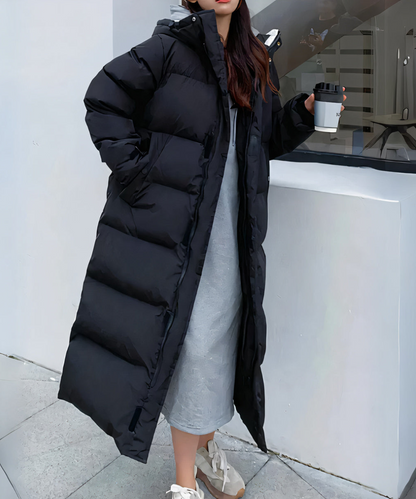 Warm Oversized Quilted Down Parka Jacket - Nocini