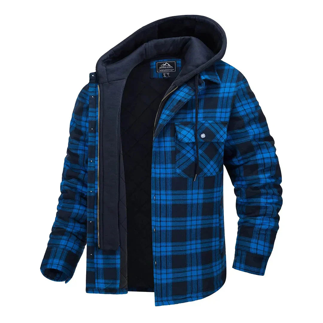 Classic Plaid Men's Jacket with Sophisticated Style
