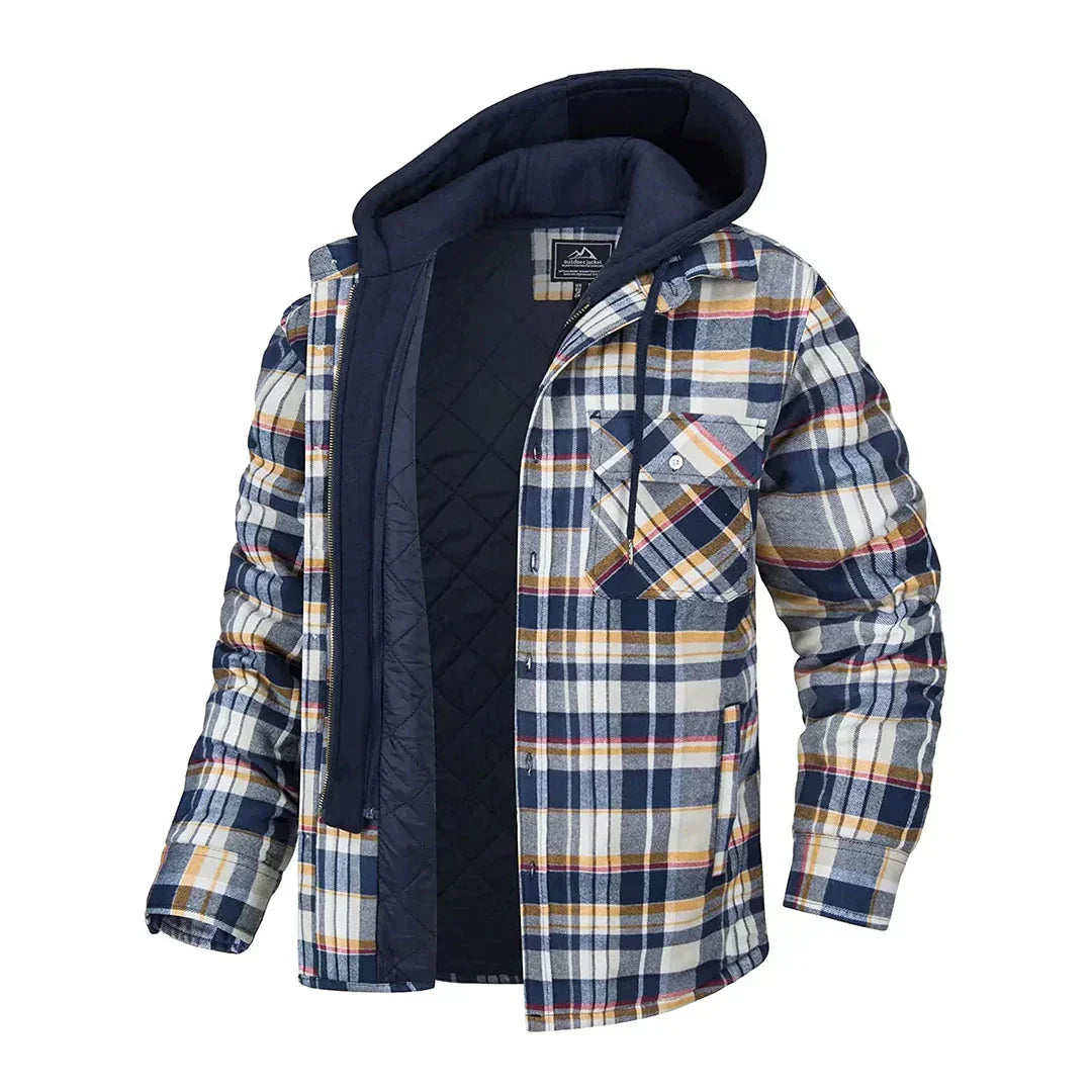 Classic Plaid Men's Jacket with Sophisticated Style
