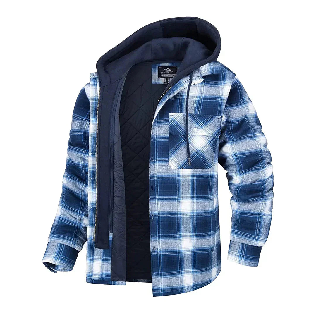 Classic Plaid Men's Jacket with Sophisticated Style