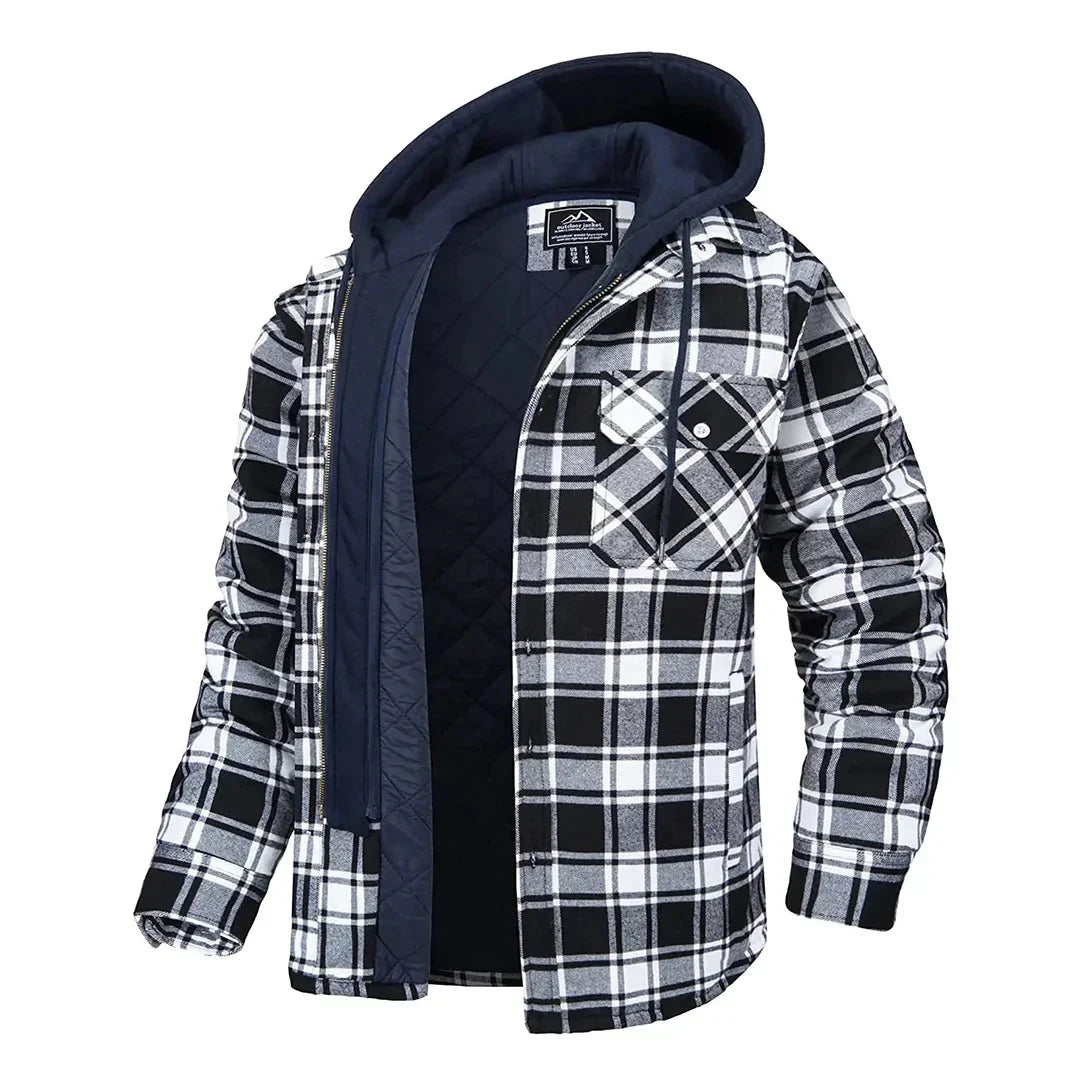 Classic Plaid Men's Jacket with Sophisticated Style
