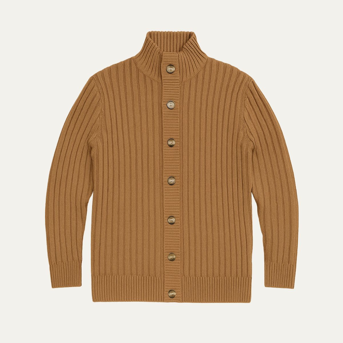 Cozy Men's Crew Neck Thick Knit Cardigan Sweater - Nocini