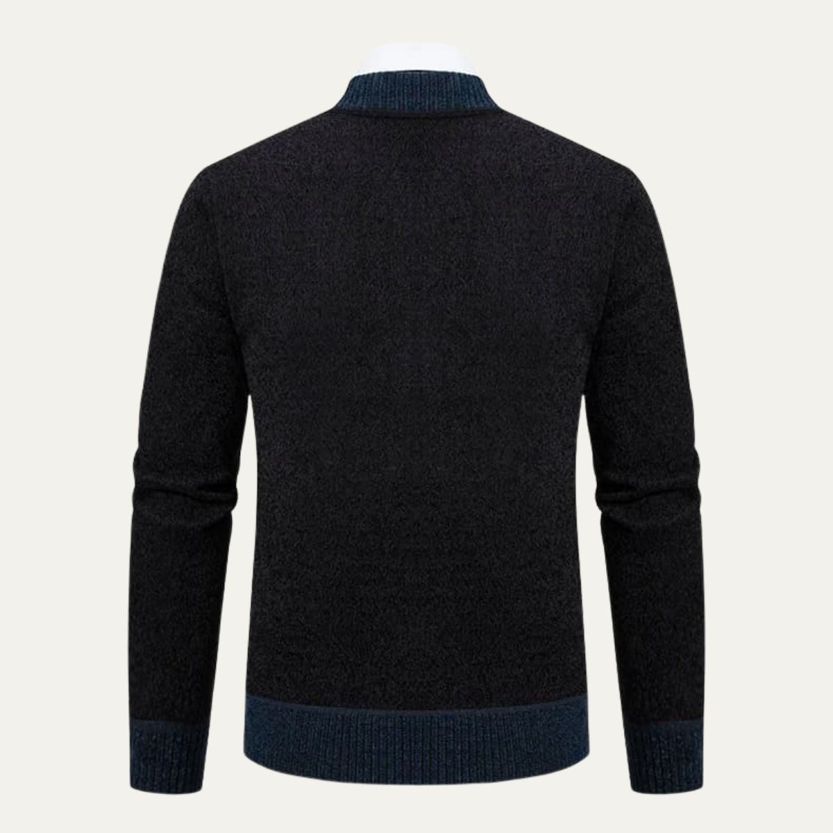 Men's Colorblock Embroidered Knit Bomber Jacket