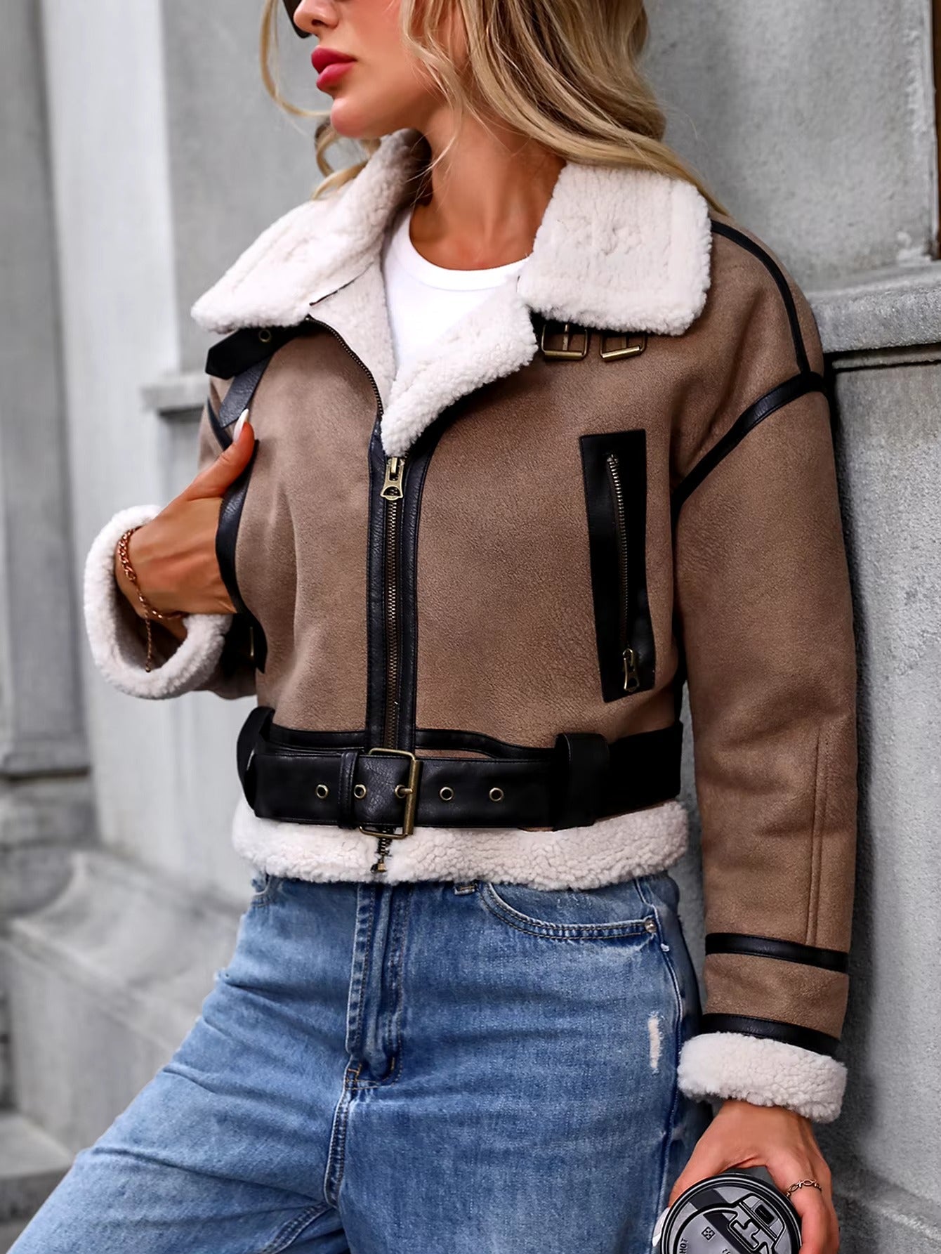 Short Fuzzy Winter Jacket