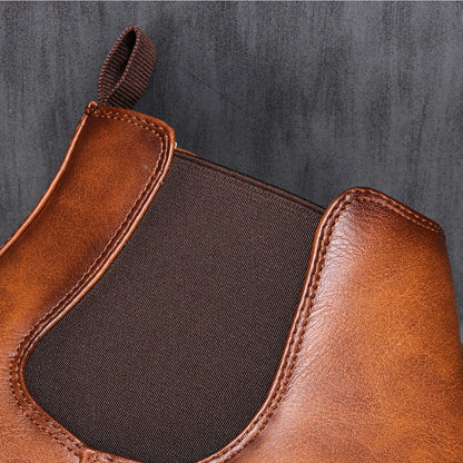 Timeless Mens Smart Leather Ankle Boots