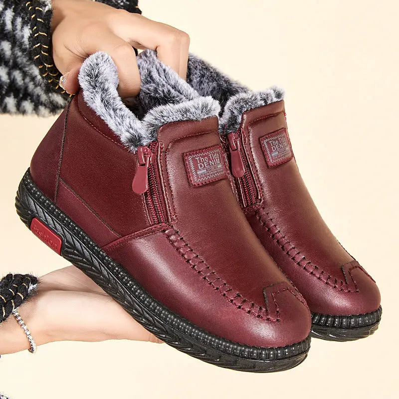 Cozy Faux Fur Ankle Boots for Women