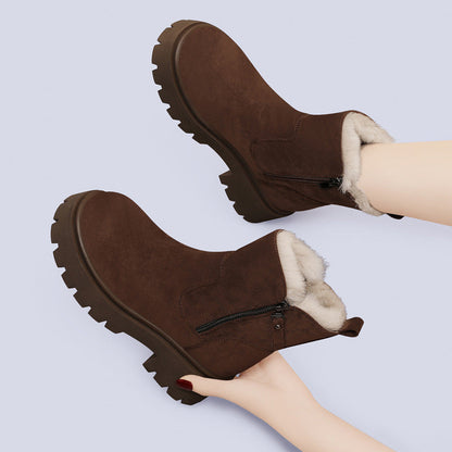 Warm Faux Fur Ankle Boots for Women - Nocini