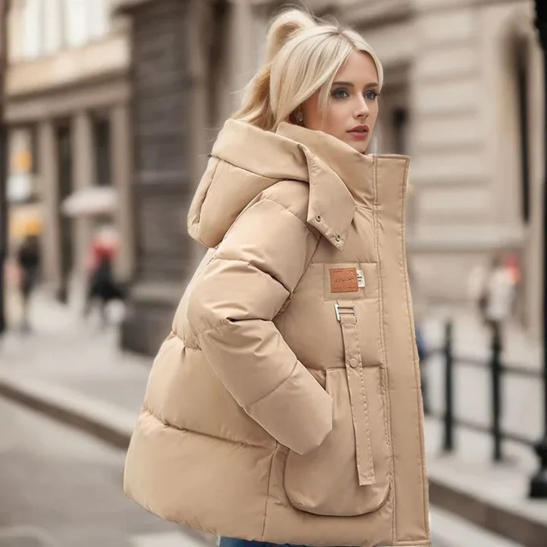 Warm Padded Parka Jacket with Hood - Nocini