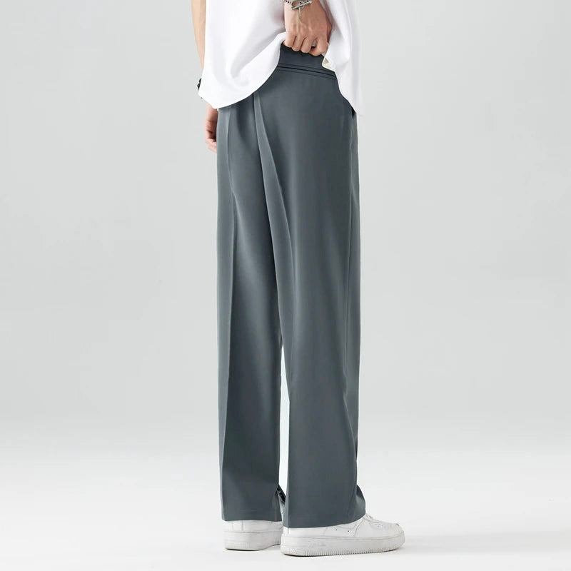 Comfortable Loose Fit Pleated Trousers