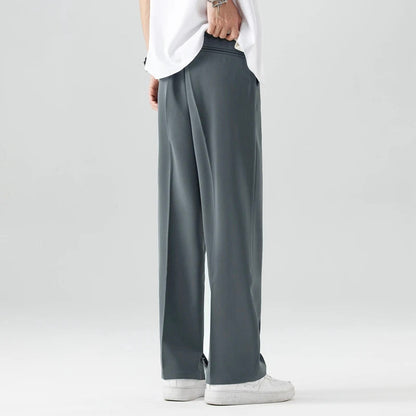 Comfortable Loose Fit Pleated Trousers
