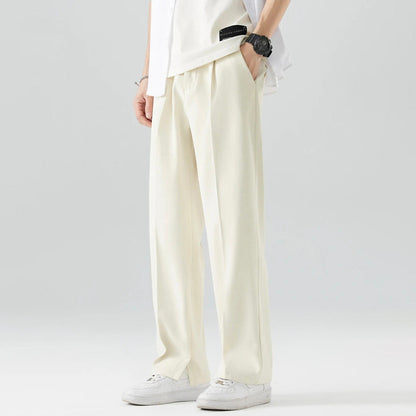 Comfortable Loose Fit Pleated Trousers