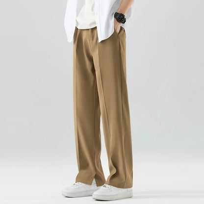 Comfortable Loose Fit Pleated Trousers