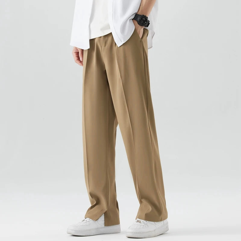 Comfortable Loose Fit Pleated Trousers