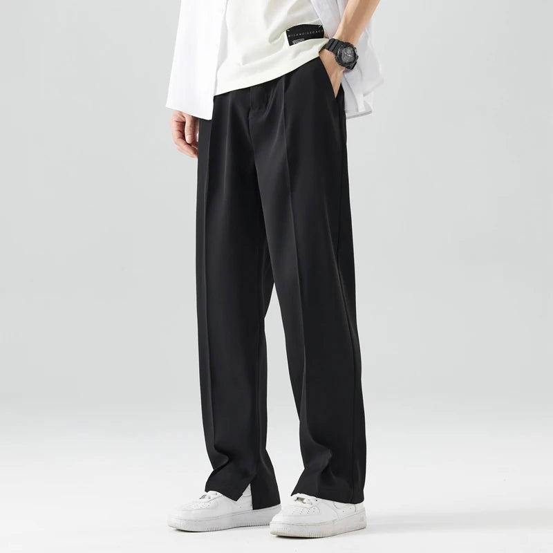 Comfortable Loose Fit Pleated Trousers - Nocini