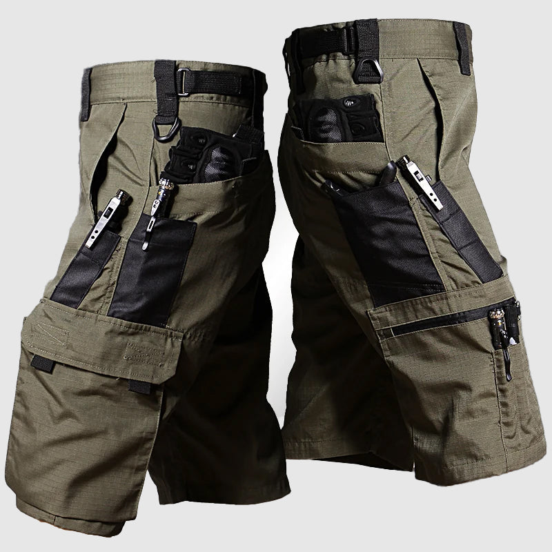 Rugged Camo Military Style Cargo Shorts