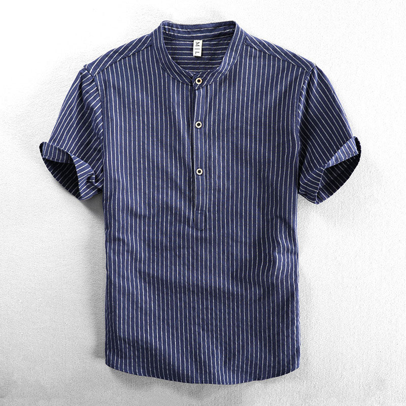 Casual Slim Fit Striped Button Down Shirt - Nocini
