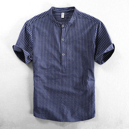 Casual Slim Fit Striped Button Down Shirt - Nocini