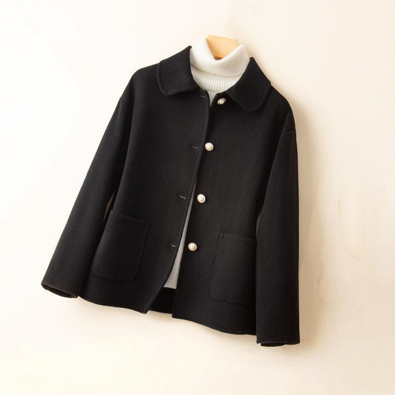 Comfy women's collar jacket - Soft casual design
