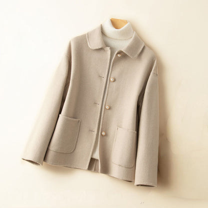 Comfy women's collar jacket - Soft casual design