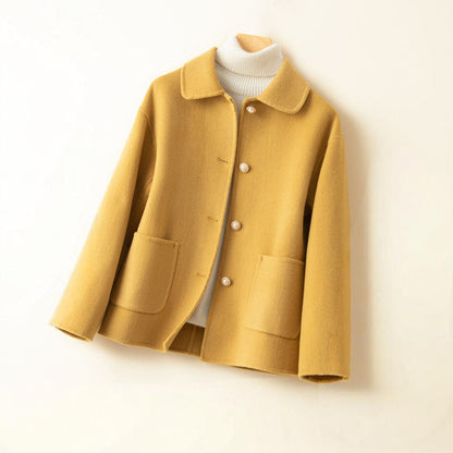Comfy women's collar jacket - Soft casual design