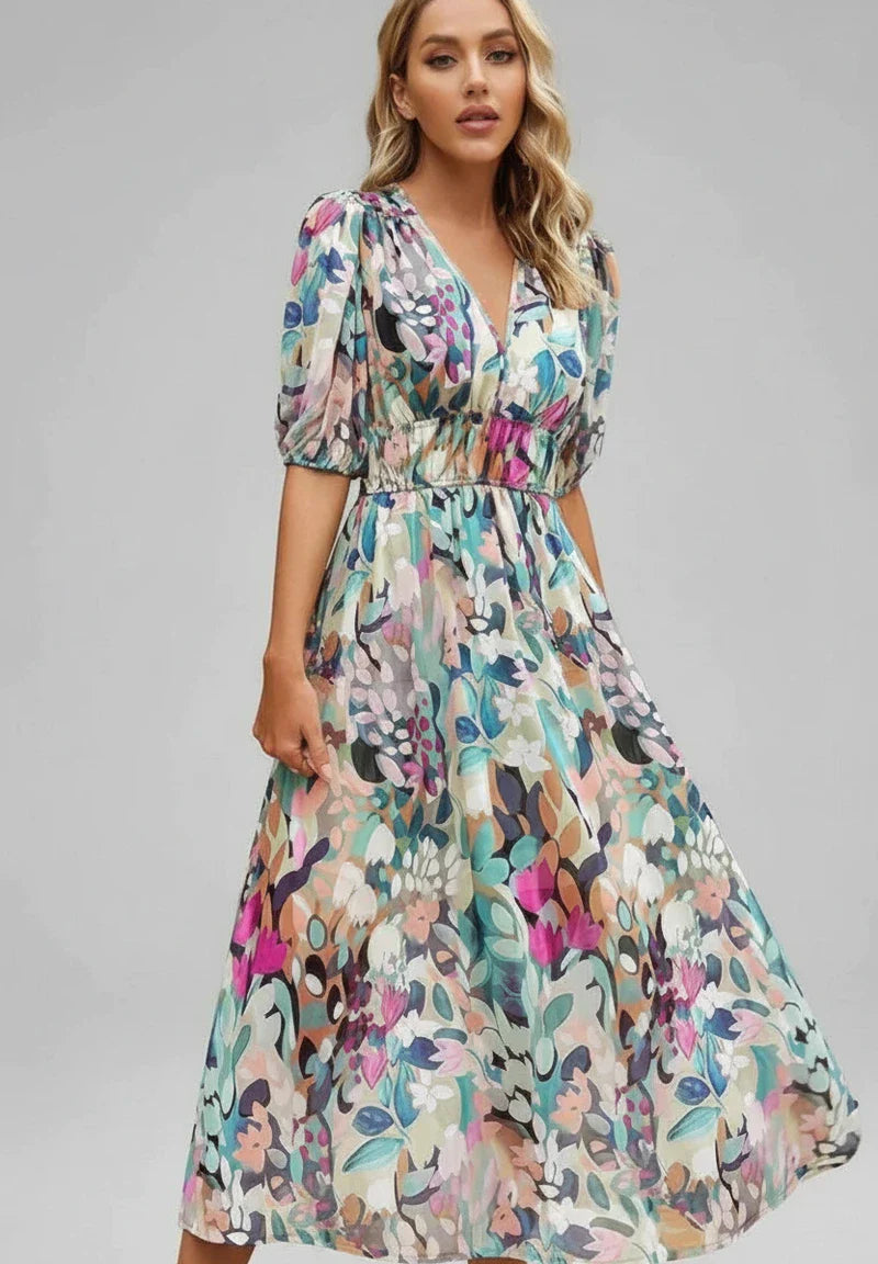 Pretty Knee Length Summer Dress for Ladies - Olytrend