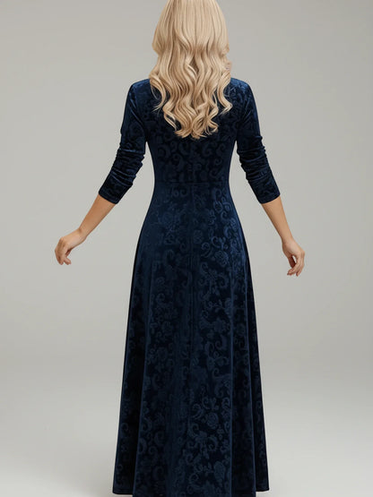 Elegant Lady Floral Knee Length Dress
