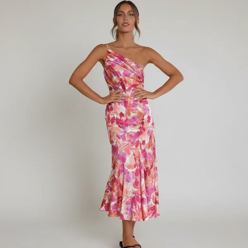 Ladies' Pretty Flower Midi Skirt Dress