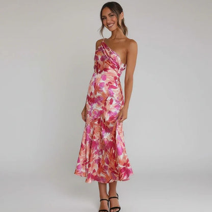 Ladies' Pretty Flower Midi Skirt Dress