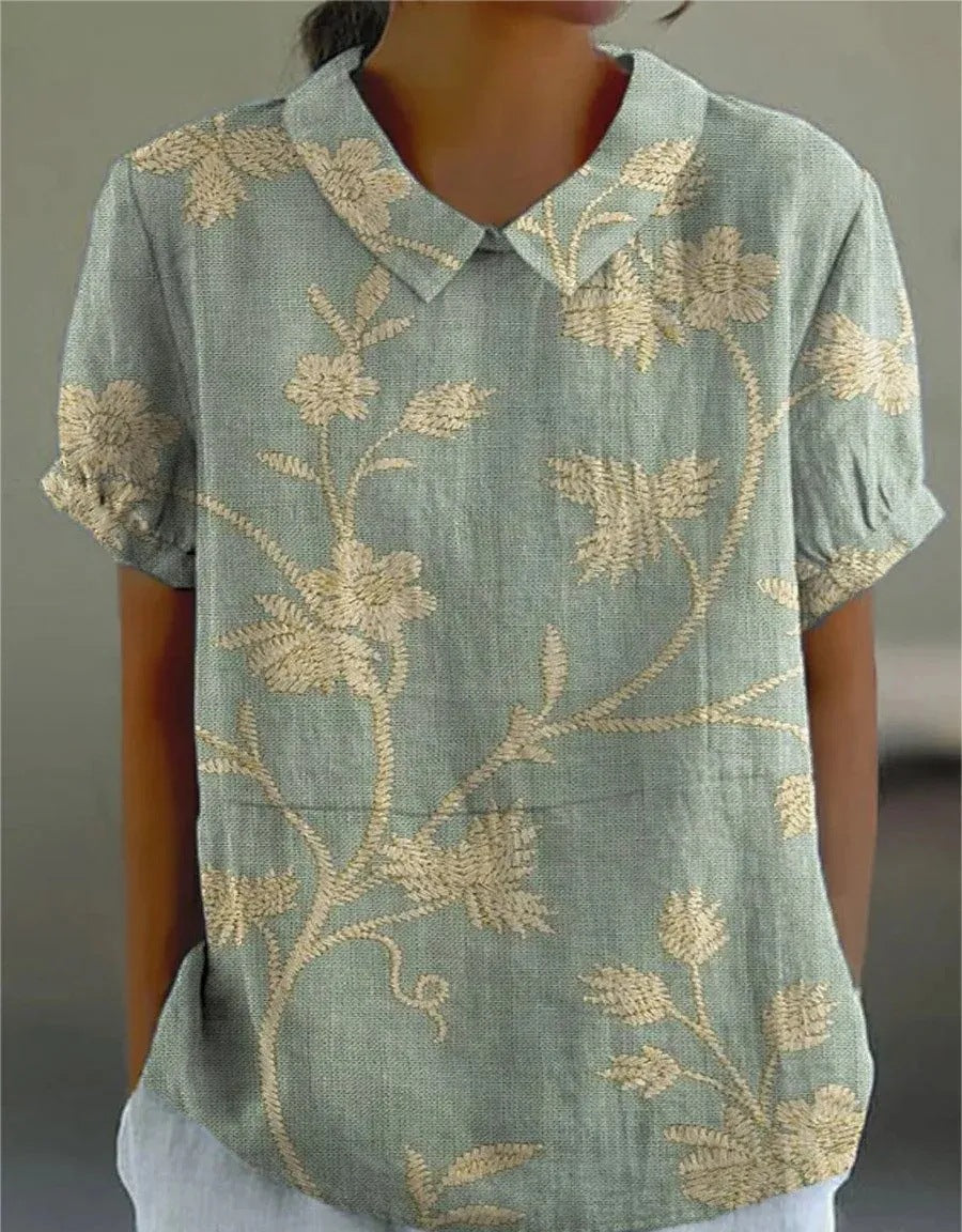 Ladies Classic Floral Print Top - Nocini
