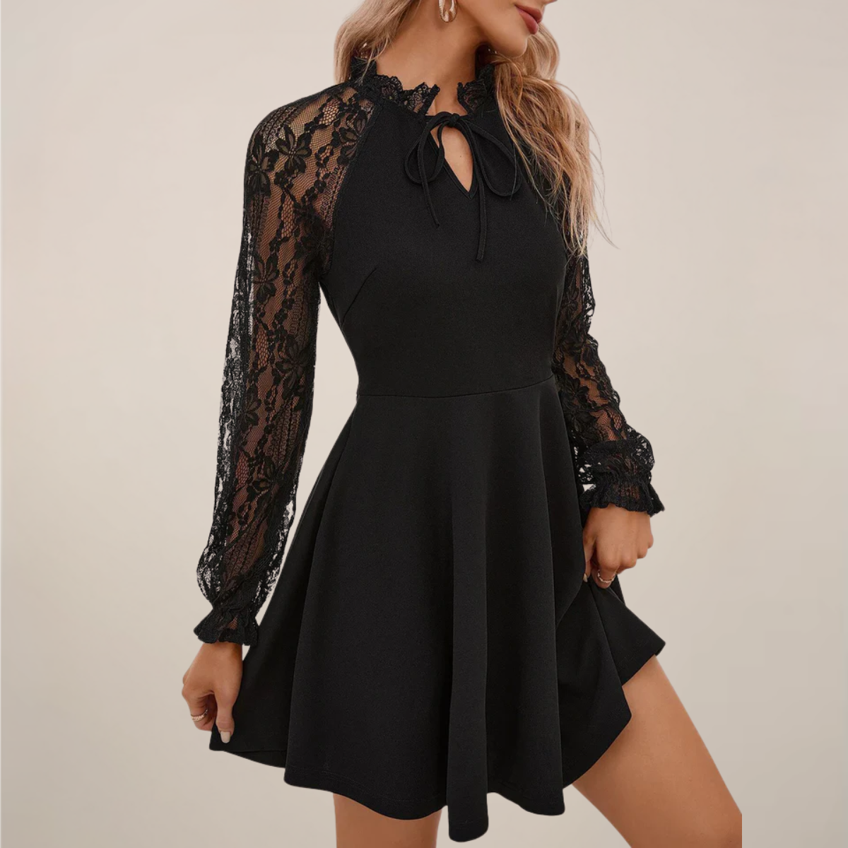 Elegant Lace Short Party Dress for Women - Nocini