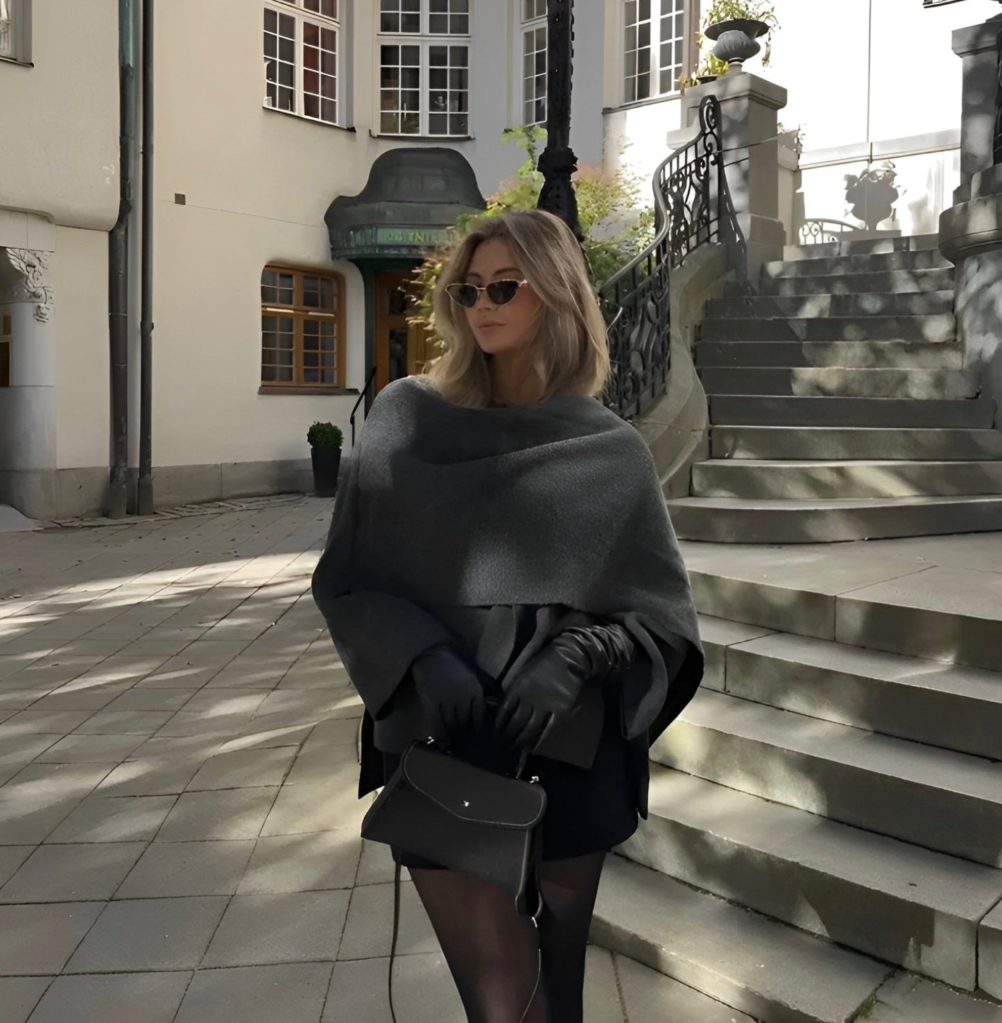 Classic Wool Cape Coat