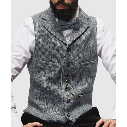 Slim Fit Men's Wool Vest