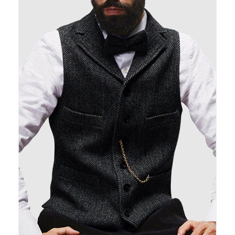Slim Fit Men's Wool Vest